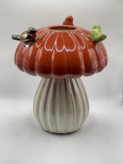 Vase Oiseau Champignon Rouge