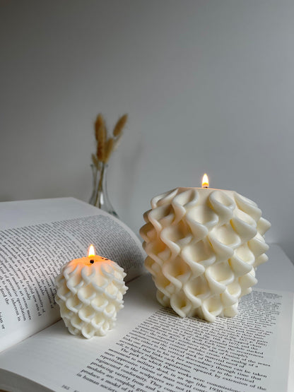 Bougie Wave Duo | Bougie décorative - Lumea Candle