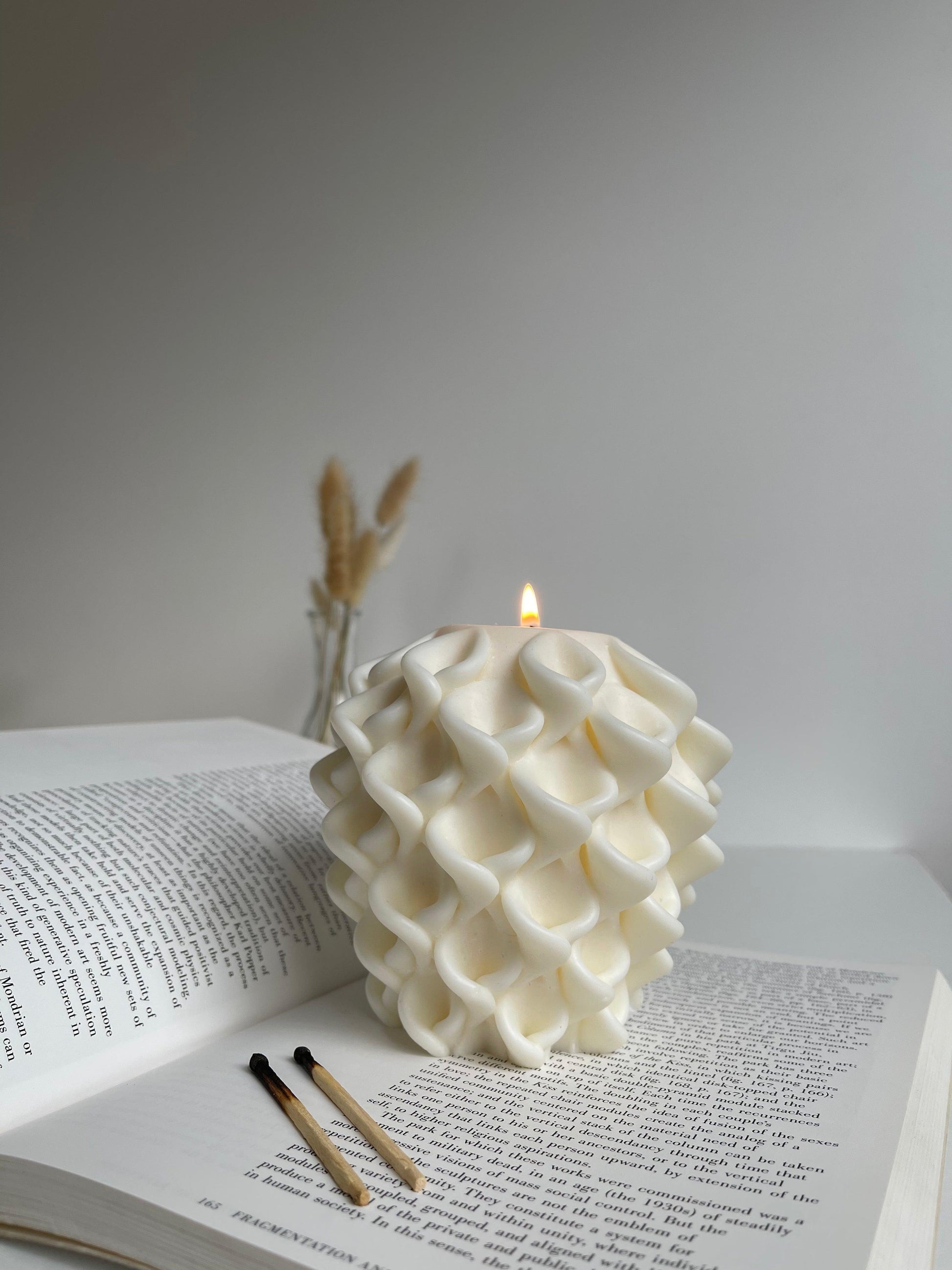 Bougie Wave Duo | Bougie décorative - Lumea Candle