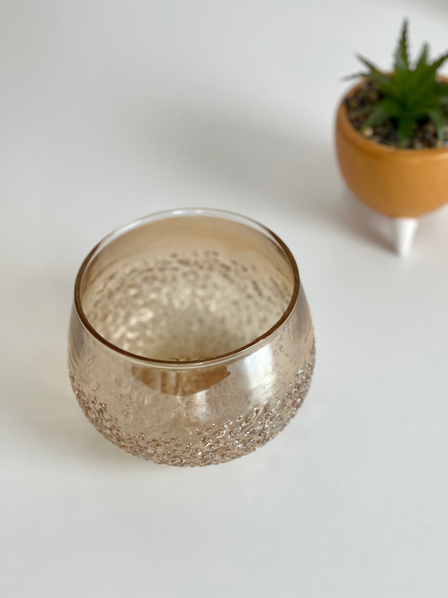 Pot de bougie en verre